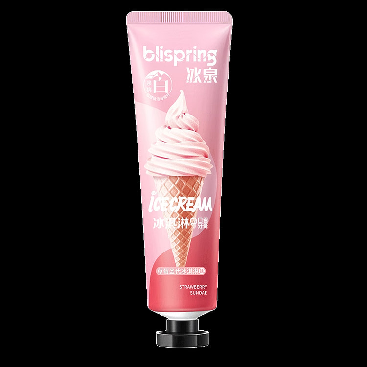 Blispring Ice Cream Toothpaste (Strawberries Sundaes Flavor)