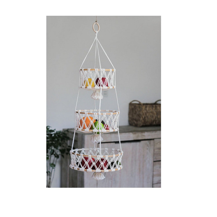 JNC Macrame 3 Tiers Handmade Hanger 1 each