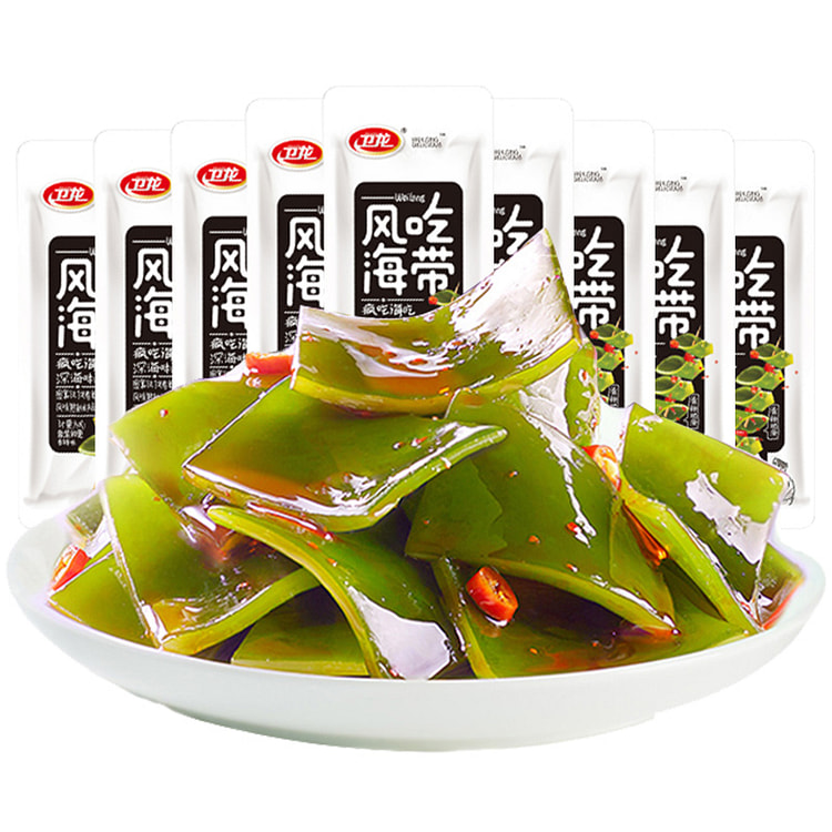 卫龙风吃海带香辣味麻辣开袋即食下饭菜休闲网红零食15g*10袋