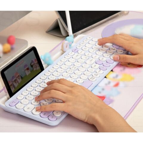 Get BT21 MININI multi-pairing wireless keyboard by BTS Cooky