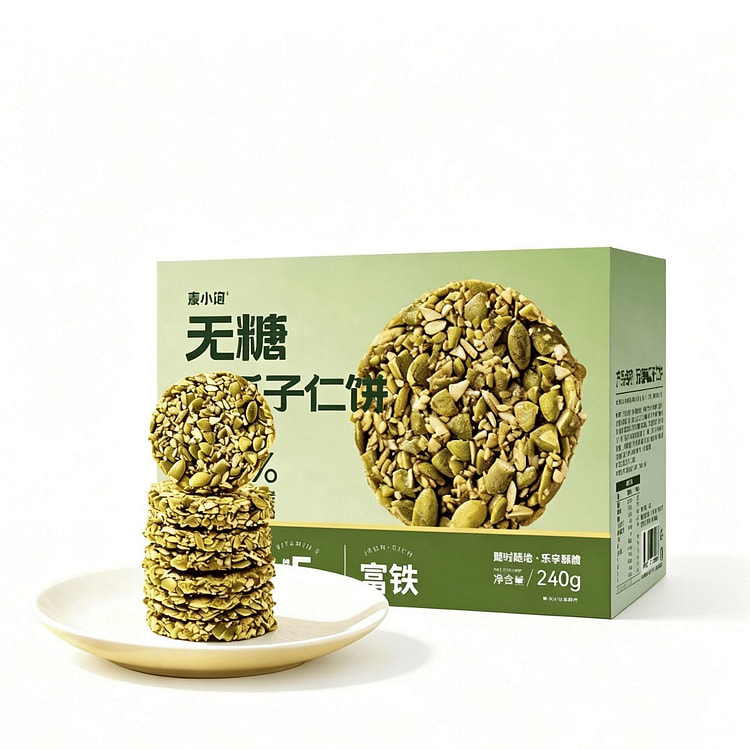 无糖南瓜子仁饼酥片富铁维生素E0添加防腐240G 240 克
