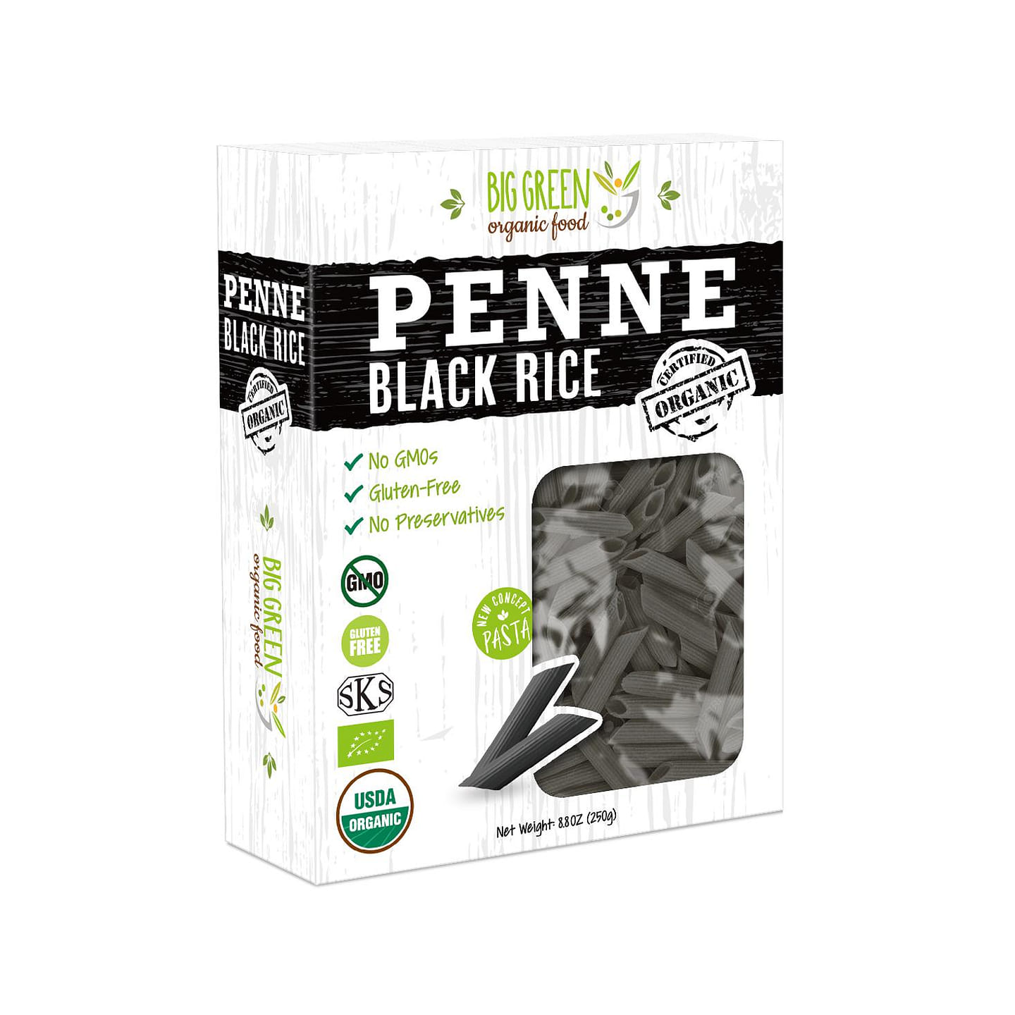 New Concept Organic Black Rice Penne 8.8 온스