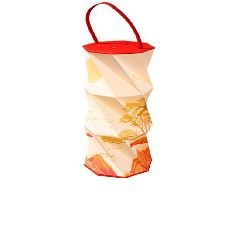 Mid Autumn Festival Folding Projection Lantern Red 1 box