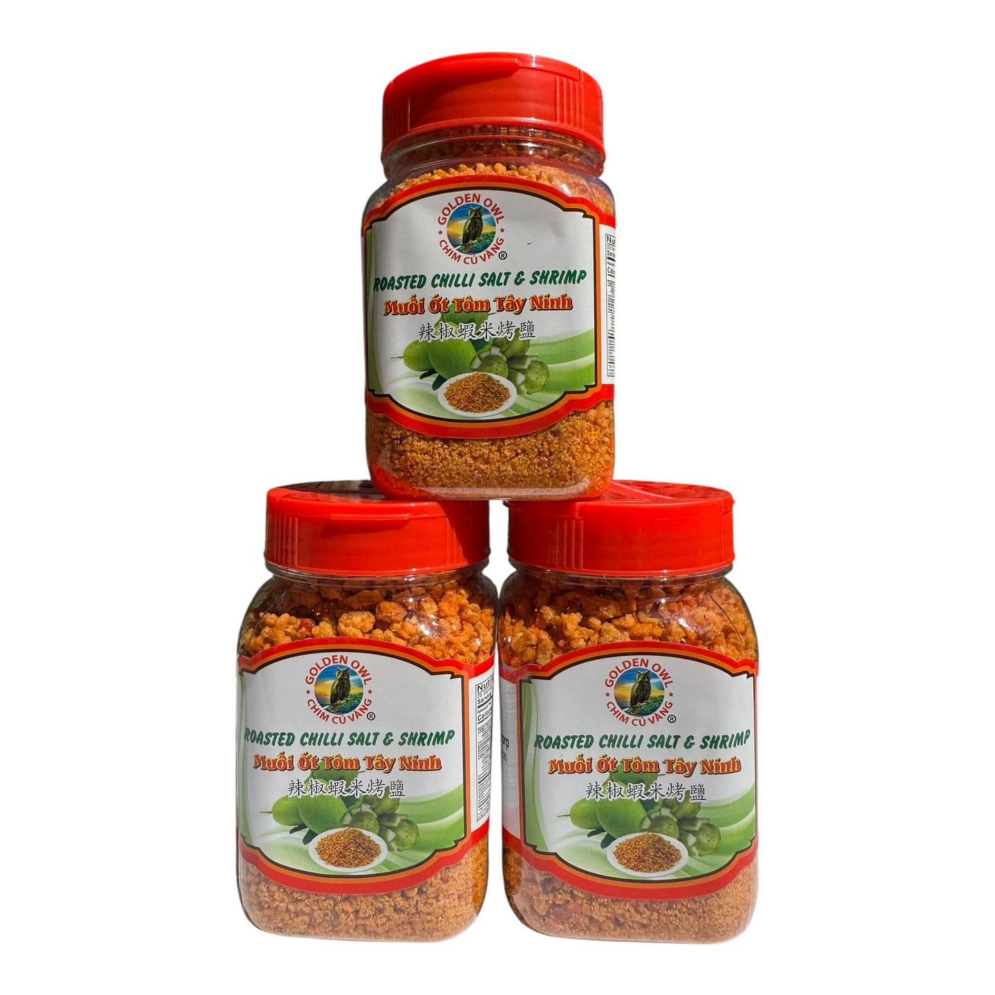 CHILI SALT & SHRIMP Muoi Ot Tom Tay Ninh SET 7 oz*3 counts