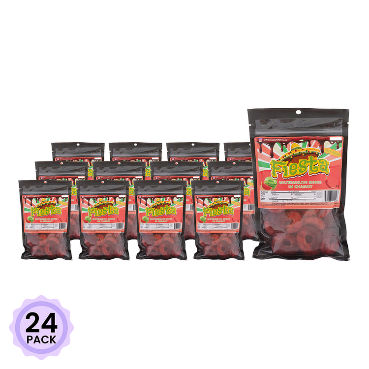 Fiesta Watermelon Rings with Chamoy 8 oz*24 pack