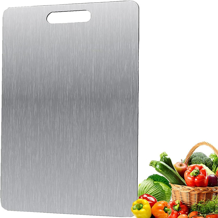 厨房双面不锈钢金属钢砧板15*11英寸 1 个