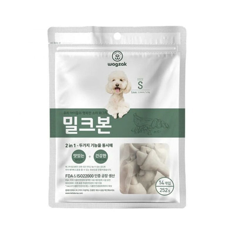 와그작 밀크본 덴탈 S 사이즈 252g 252 그램