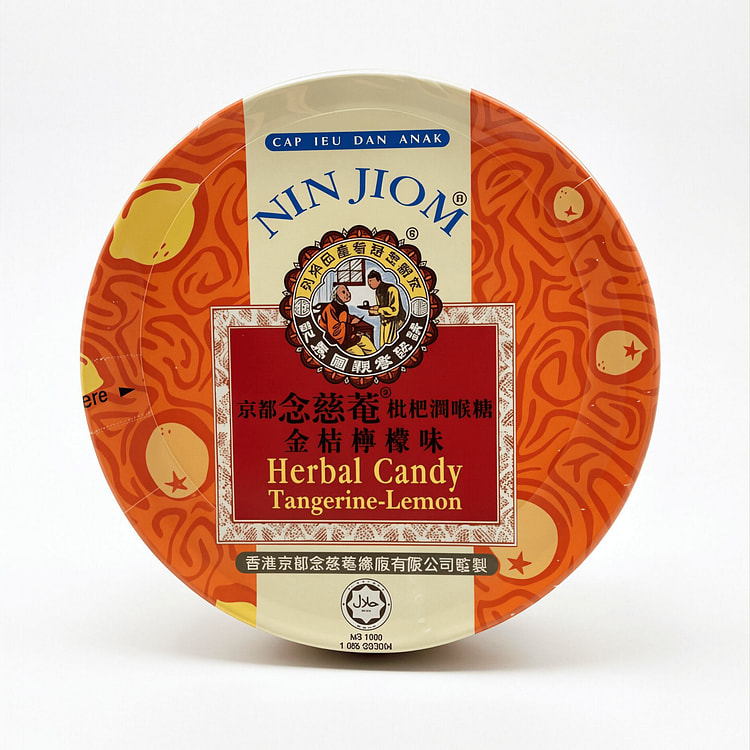 Nin Jiom Herbal Candy Tangerine-Lemon 60g 1 can