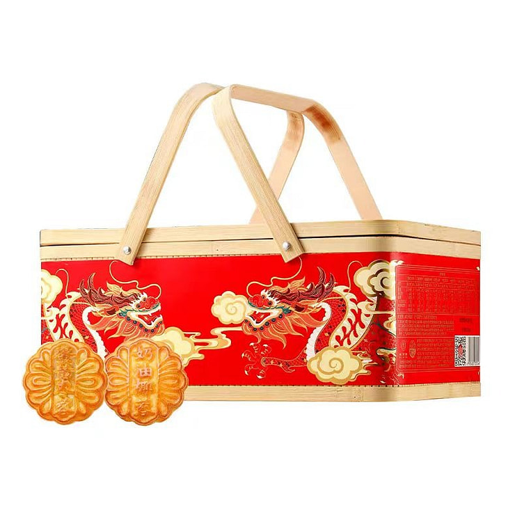 稻香村 稻香雅韵 竹篮月饼礼盒14饼9味 700g