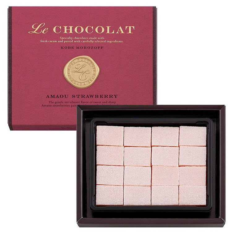 Morozoff Raw Chocolate Amaou Strawberry  16pcs/