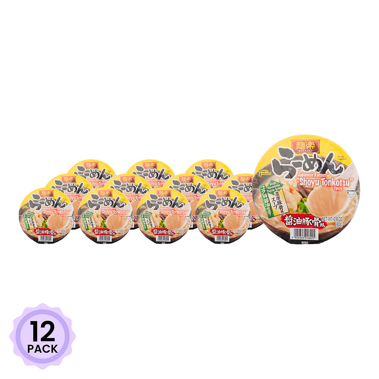 面乐 拉面 酱油豚骨风味 2.8 盎司*12 包