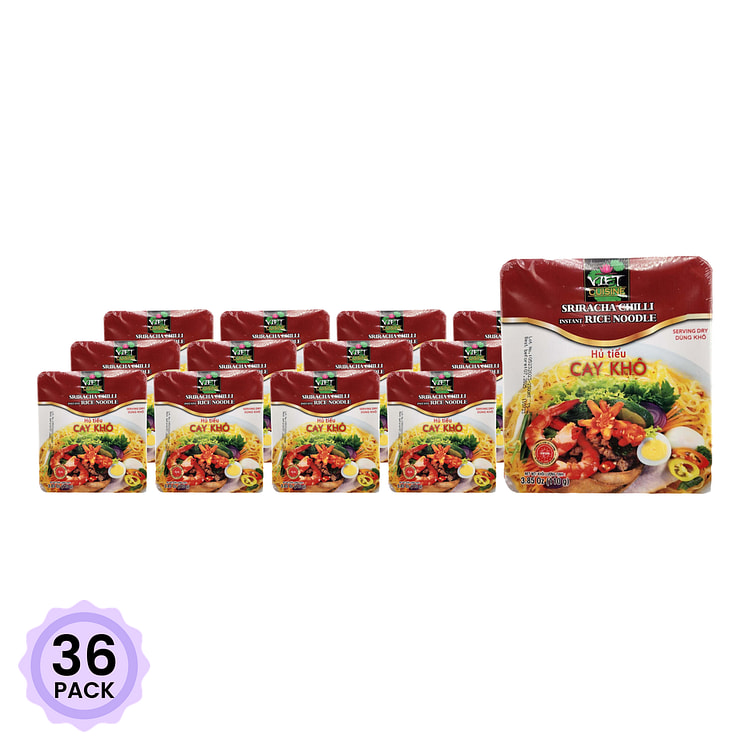 Vietcuisine 是拉差辣椒酱味方便米线 3.85 盎司*36 包