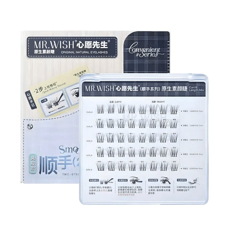 MR.WISH Glue-Free False Eyelashes#Original Natural 1 each