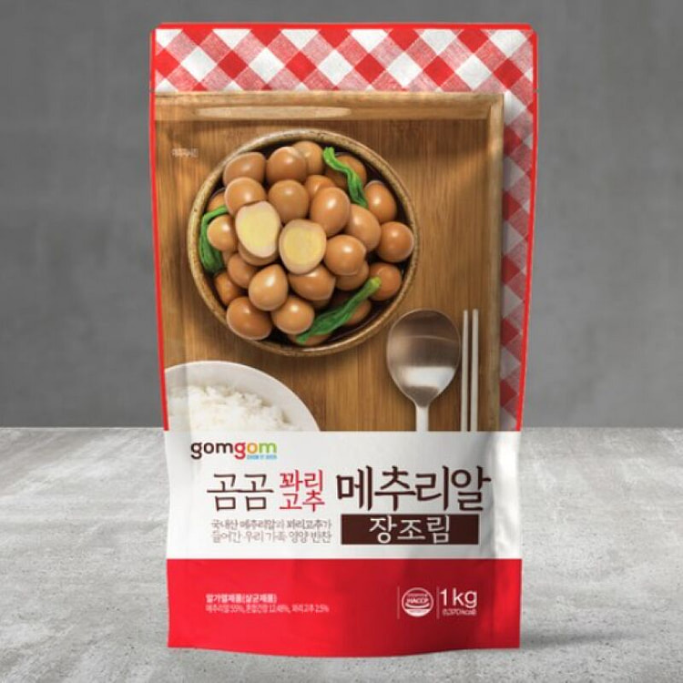 [한국 직배송] 곰곰 꽈리고추 메추리알 장조림 1kg, 1개