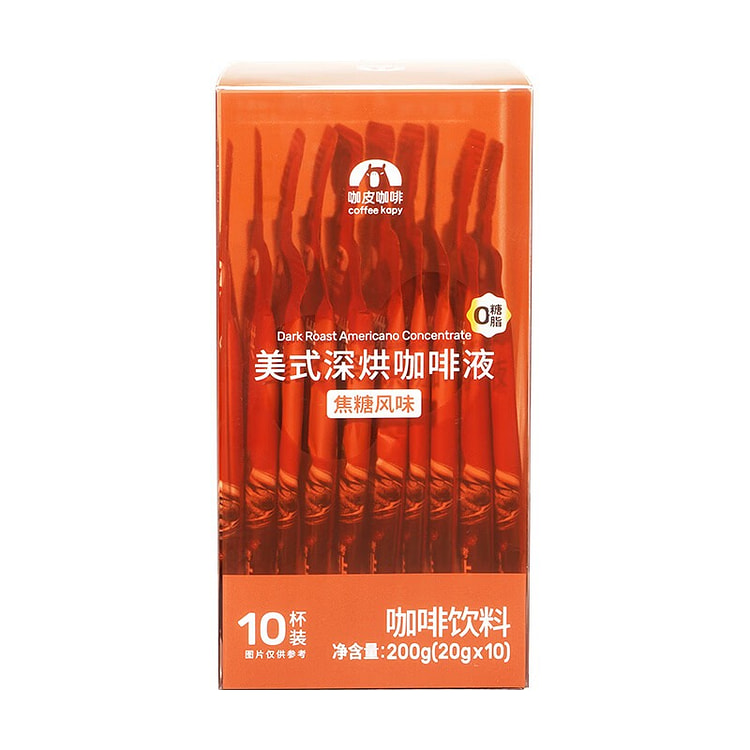 咖皮 浓缩咖啡液 焦糖风味 0糖0脂速溶冰美式深烘 200 克