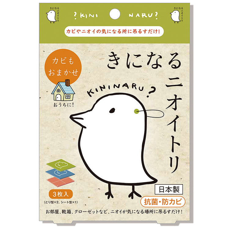 Nioitori 空气除臭剂 桃子香 3片 1 份