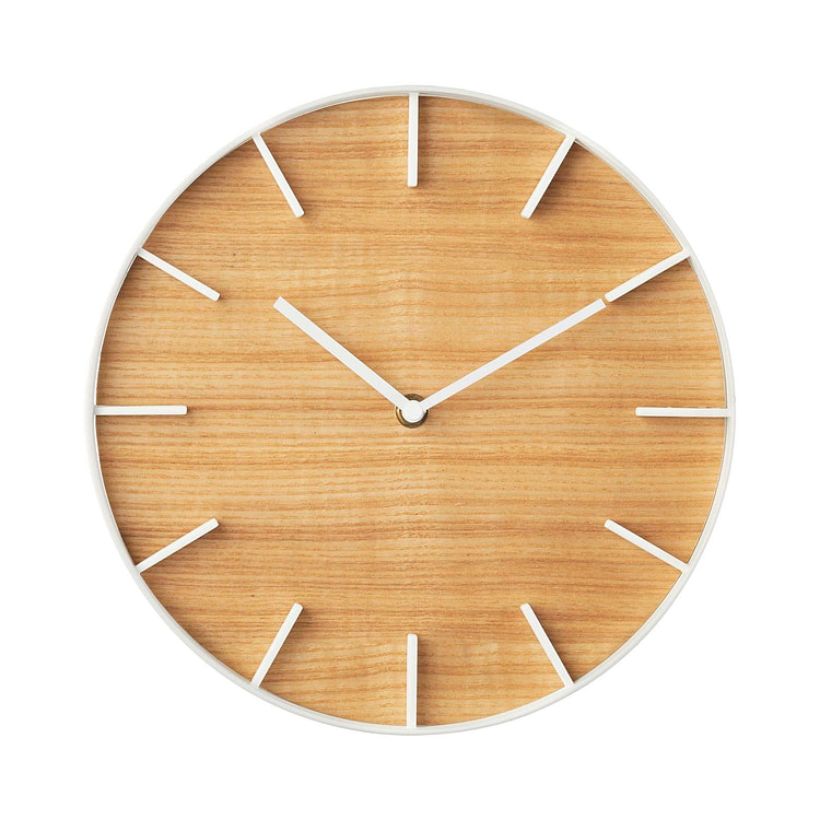 Wall Clock - Steel + Wood Ash