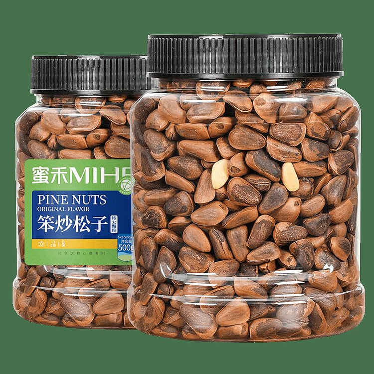蜜禾东北松子大颗粒500g开口手剥松子坚果 500 克
