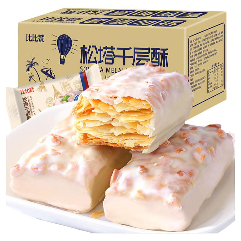 比比赞松塔千层酥饼干240g*1箱 240 克