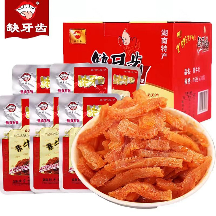 缺牙齿 香辣素牛肚 30包*1盒