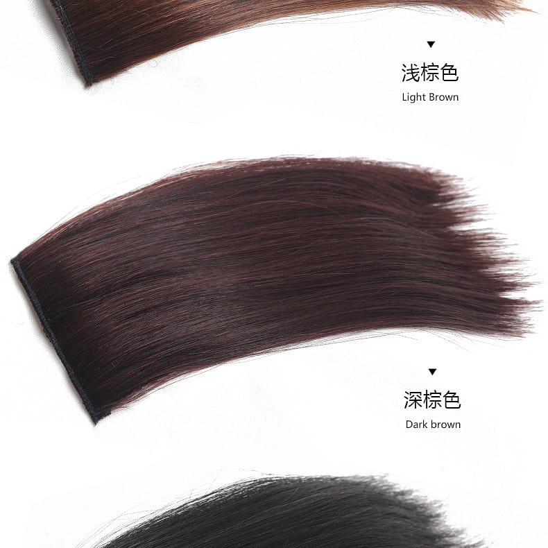Premium Synthetic Invisible hair pad piece seamless clip，1 Pcs Deep Brown (30cm) 1 count