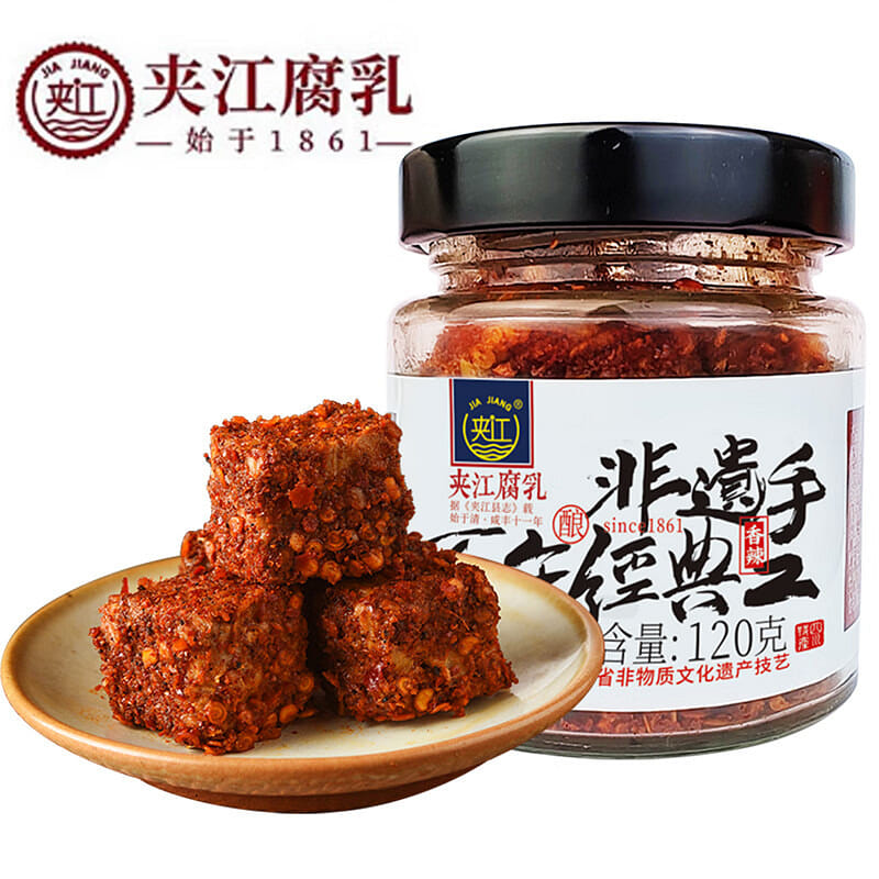 Jiajiang Fermented bean curd spicy fermented 0 oil 120 g