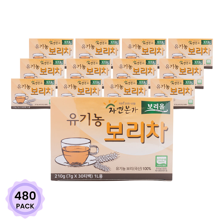 보리올 자연본가 유기농 보리차 7 그램*480 팩