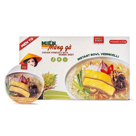 Simply Food Chicken Bamboo Rice Vermicelli 9 Pack 55 g