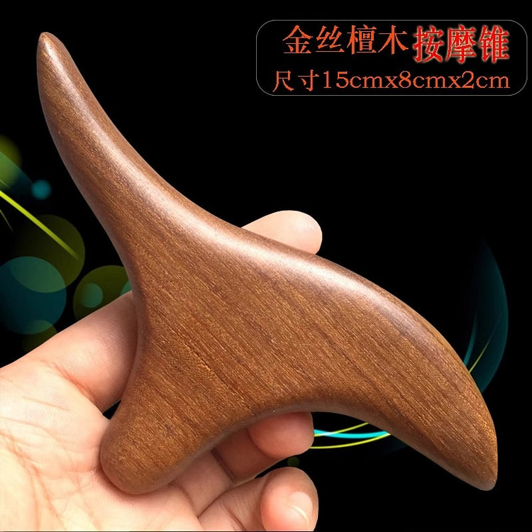 木质三角雀按摩器 足疗棒 足底刮痧板1份
