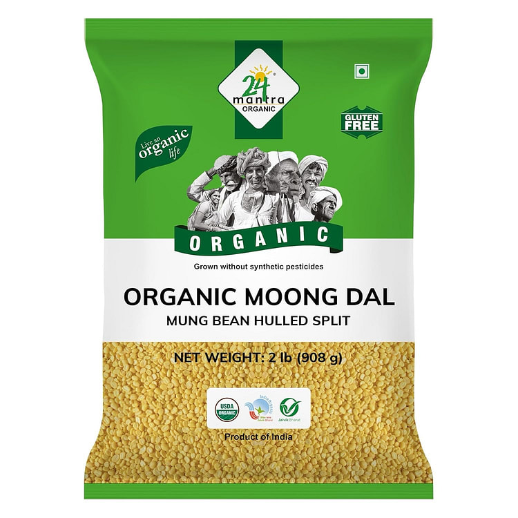 24 Mantra Organic Moong Dal 2 LB 1 pack