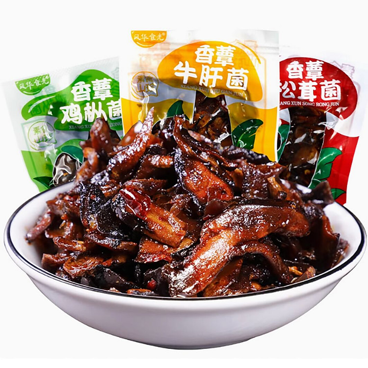 滇二娃云南特产即食香蕈鸡枞菌牛肝松茸香菇类菌混合装