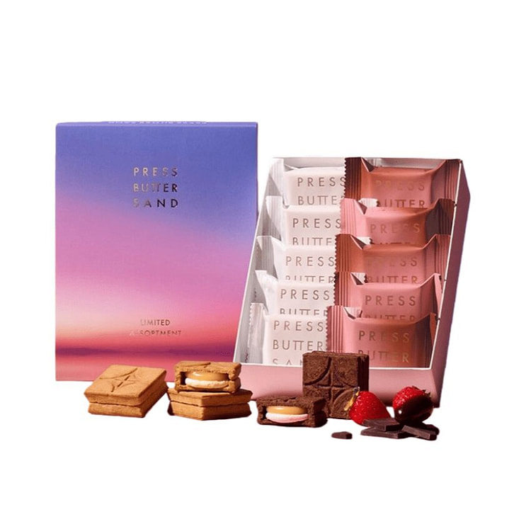 PR黄油夹心饼干组合装 原味x草莓巧克力 2盒装 1 盒