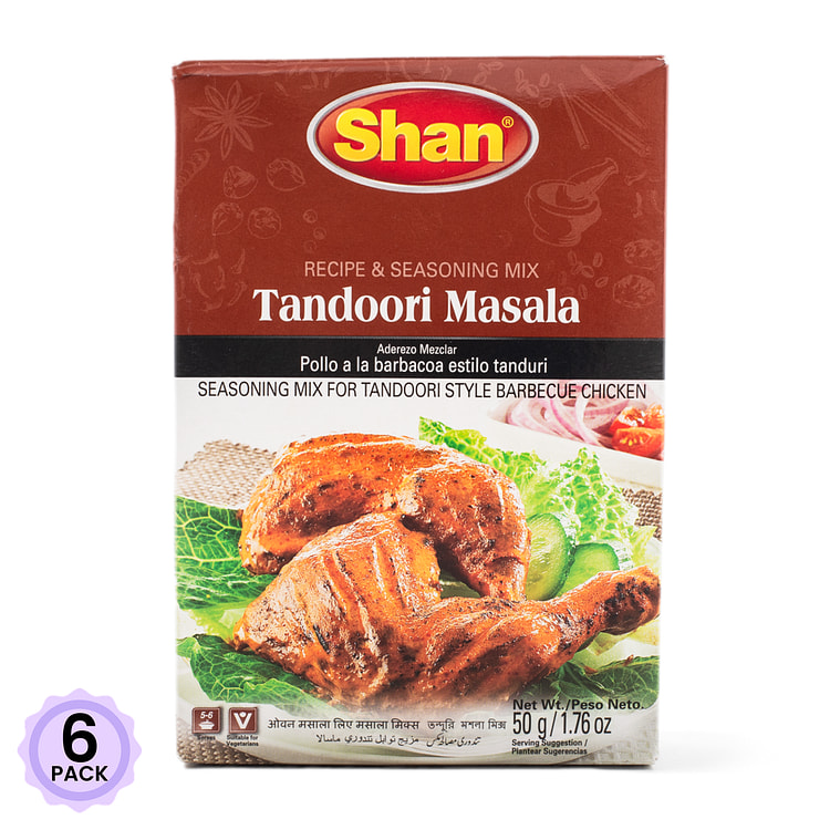Shan 坦杜里式烧烤鸡肉混合调味料 1.75 盎司*6 包
