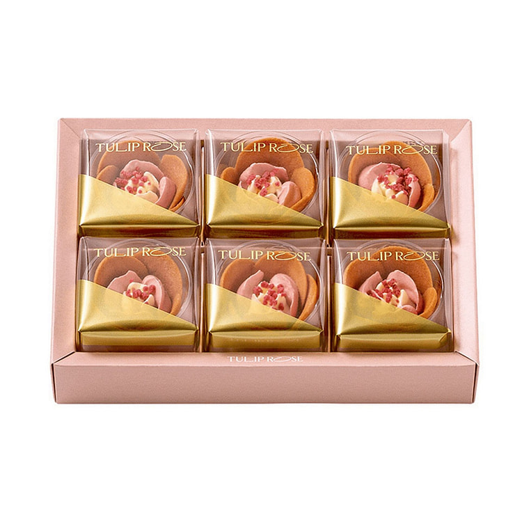 东京郁金香玫瑰饼干 草莓黄油味 6枚 1 份
