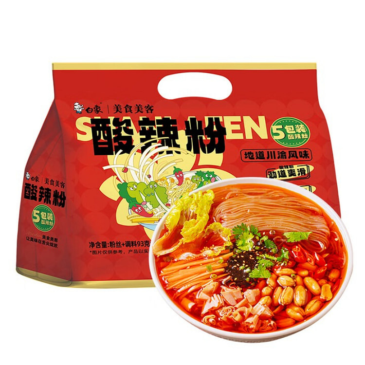 白象 酸辣粉 川渝风味 93g*5包 465 克