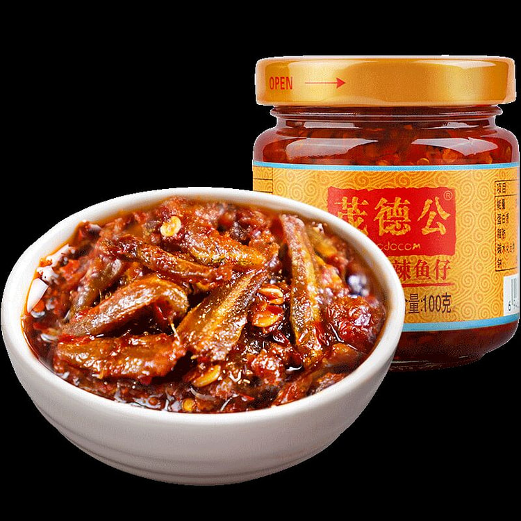 茂德公下饭酱香辣鱼仔辣椒酱100g*1罐