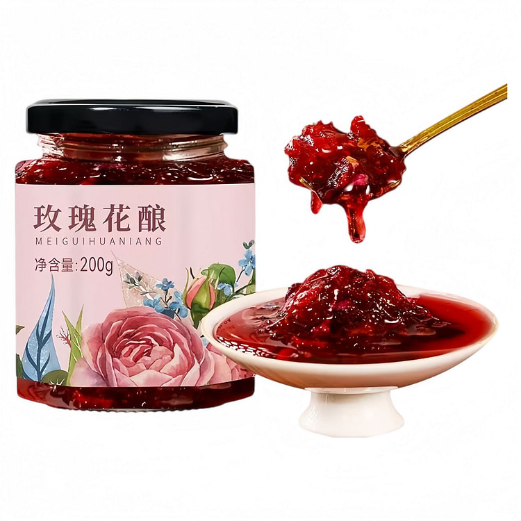 良使 玫瑰花酱烘焙面包酱鲜花饼 200g*1瓶 200 克