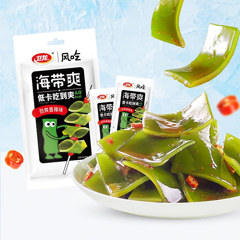 卫龙 风吃海带爽 鲜辣脆爽小零食 50 克