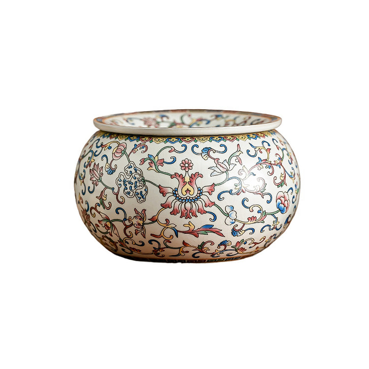 一品仟堂 珐琅彩漏斗式烟灰缸 12*7.5厘米 1 盒