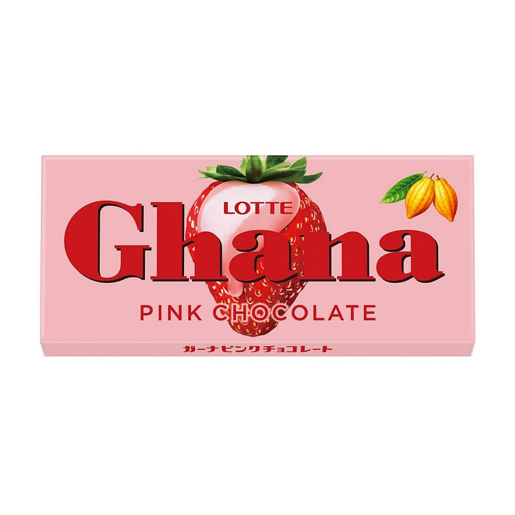 LOTTE Ghana 粉红巧克力 草莓味 45g 1 盒
