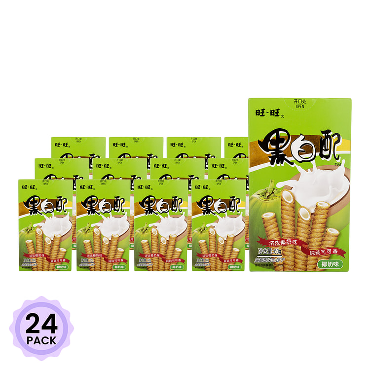 Want Want Waffer Rolls with Coconut Milk Flavor 60 g*24 pack
