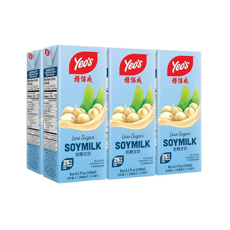 Yeo’s Less Sugar Soy Milk 250ml Pack of 6 1 each