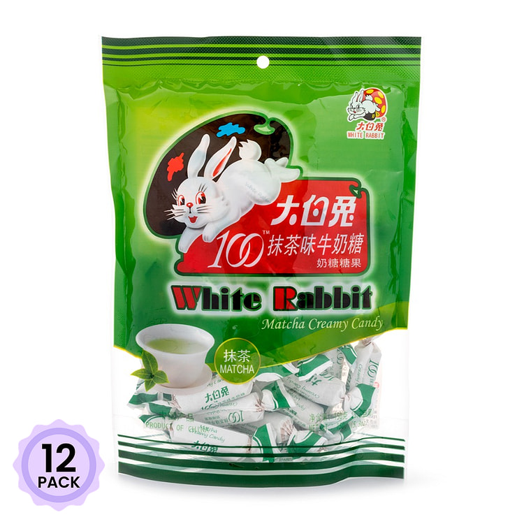 大白兔 抹茶味牛奶糖 150 克*12 包