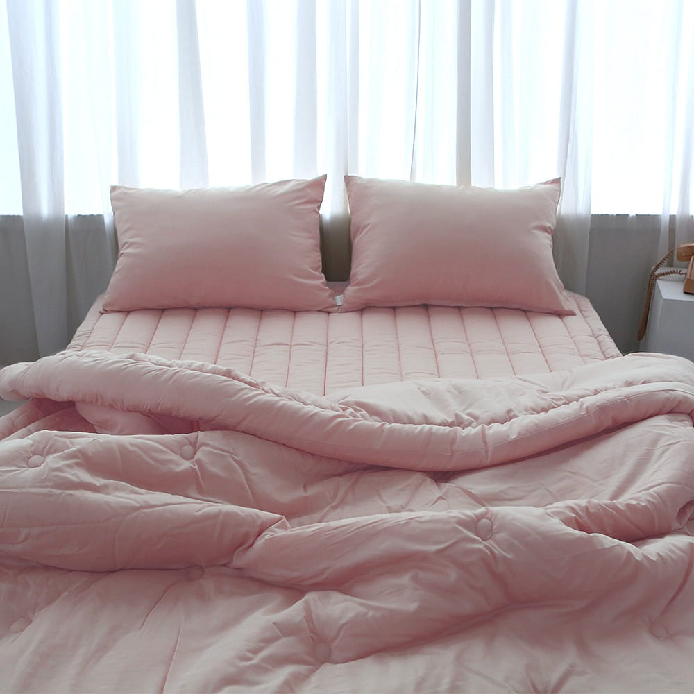 mumooroom Daily Tencel Modal Mattress Pad with Elastic Band – PINK (US King) 1 each
