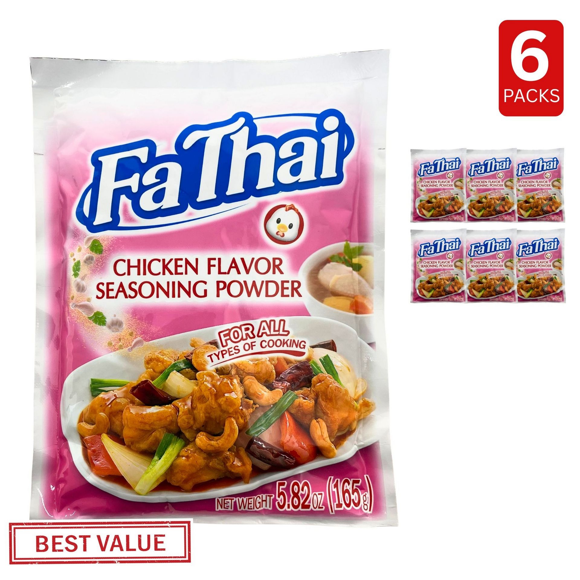 FaThai Chicken Flavor Seasoning Powder 6 count