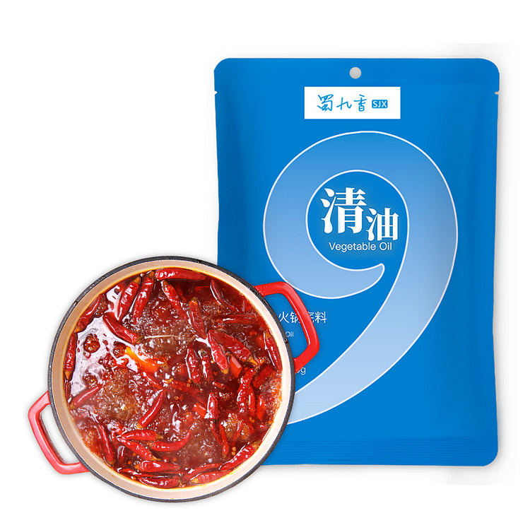 蜀九香 火锅料底麻辣清油有渣小包装调料200g*1