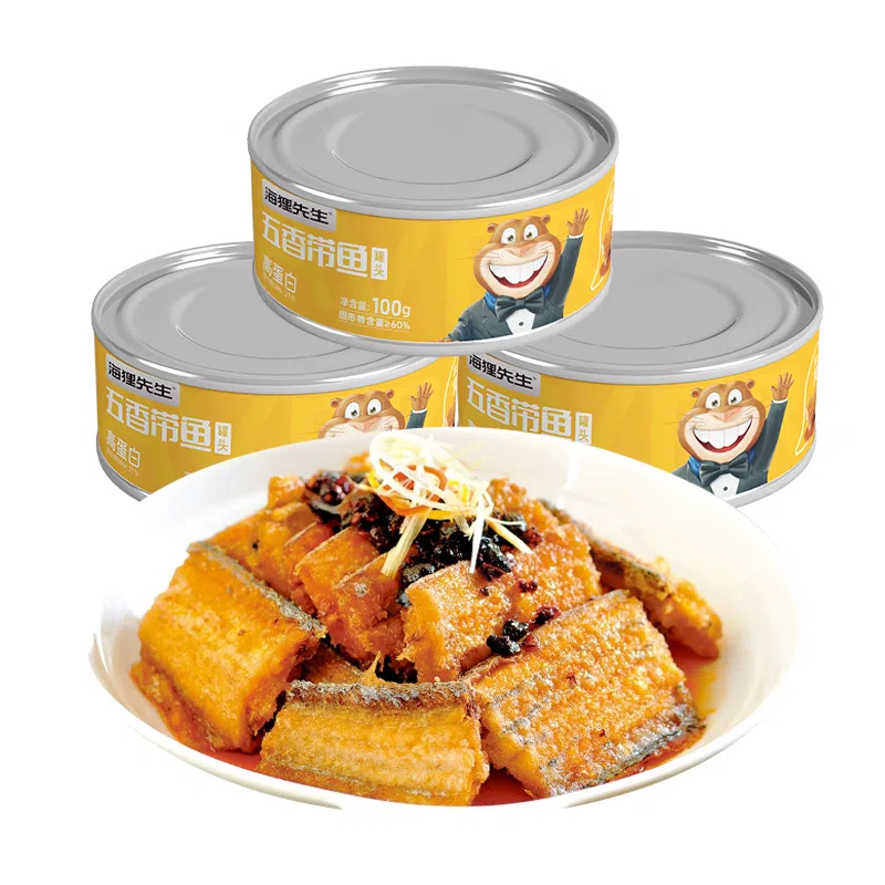 海狸先生五香带鱼罐头100g*1罐 100 克