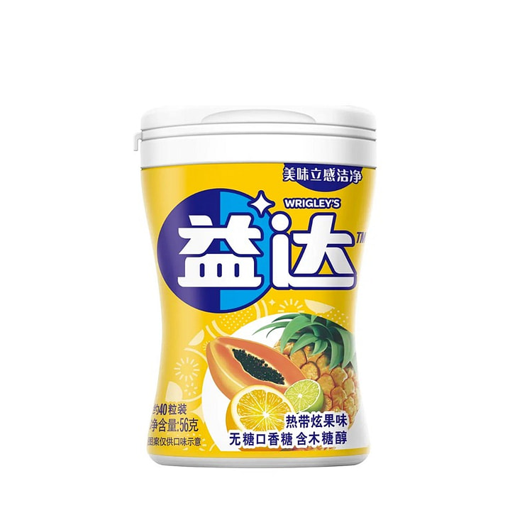 Yida Chewing Gum Tropical Fruit Flavor 56g*1 56 g