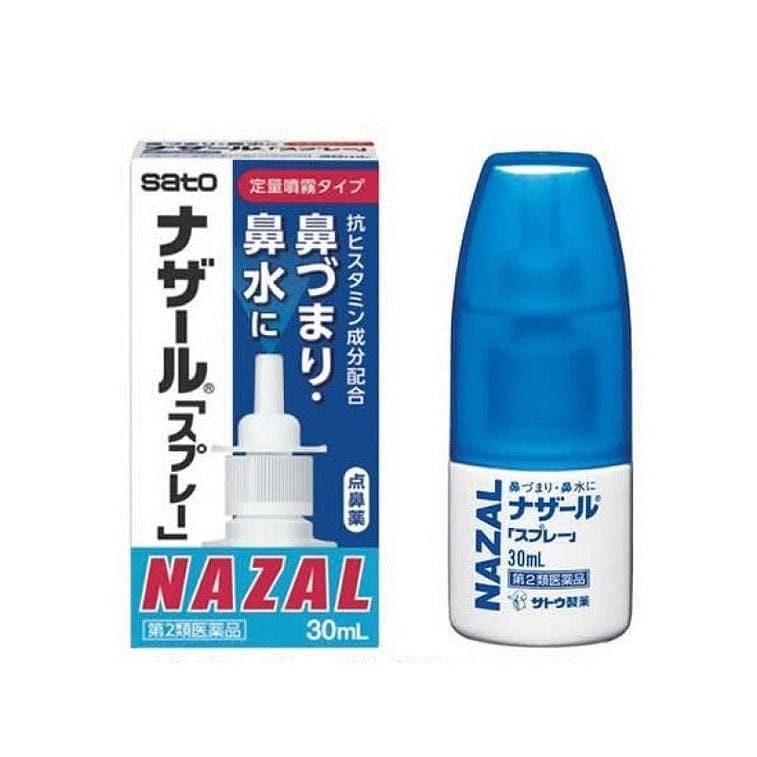SATO Pharmaceutical Rhinitis Nasal Soothing Spray Japanese Version Original Blue 30ml 1 each