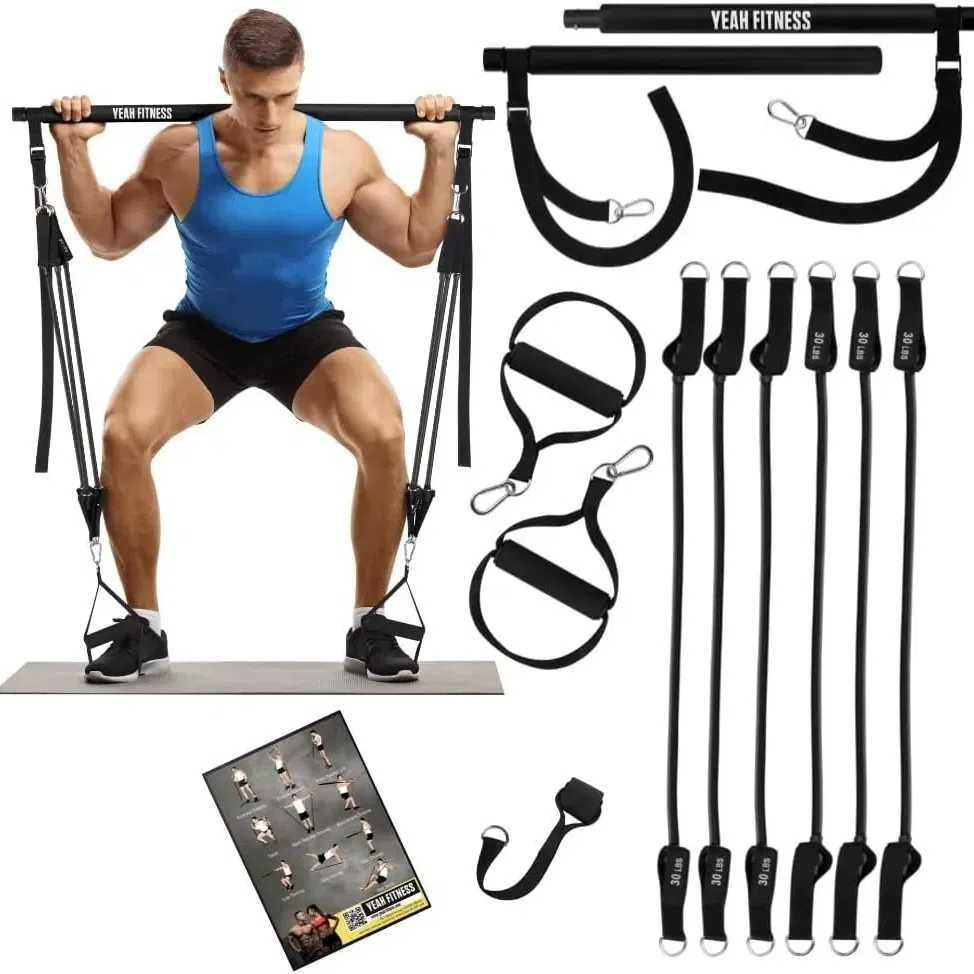 Pilates Bar Kit – Portable Home Gym Workout Equipm 1 box